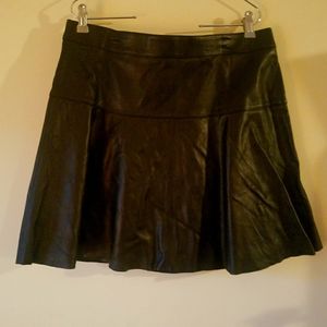 Banana Republic Black Leather Skirt 10 rare